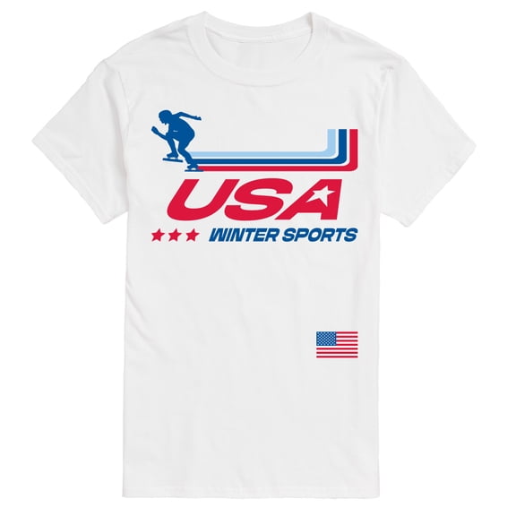 Instant Message - USA Winter Sports - Men's Short Sleeve Graphic T-Shirt