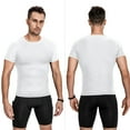 thumbnail image 2 of Men's Compression Shirts 3 Pack, Short Sleeve Athletic Compression Tops Cool Dry Workout T Shirt, White, 2 of 6