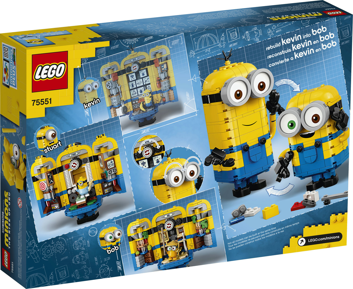 LEGO Minions: Brick-Built Minions and Their Lair (75551) Building Kit for Kids, Great Birthday Present for Kids Who Love Minion Toys and Kevin, Bob and Stuart Minion Characters (876 Pieces) - image 3 of 5