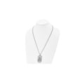 thumbnail image 2 of Gem & Harmony Mens Dog Tag Jesus Pendant Necklace in Stainless Steel with Chain for Men, 2 of 4