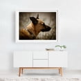 thumbnail image 2 of Roxy Serenity in Profile - Ocean Shores Washington Photography Dog Animal Wildlife Silhouette Portrait Nature Moody White Framed Wall Art Print 12 x 16 inches, 2 of 3