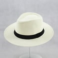 thumbnail image 2 of Tweang sun hat Beach Straw Hats Straw Hats for Women Tea Party Hat Foldable Roll up Floppy Sun Hat Women's Folable Floppy Hat Travel Hat Summer Straw Hats sunshine hat White 2 A, 2 of 6