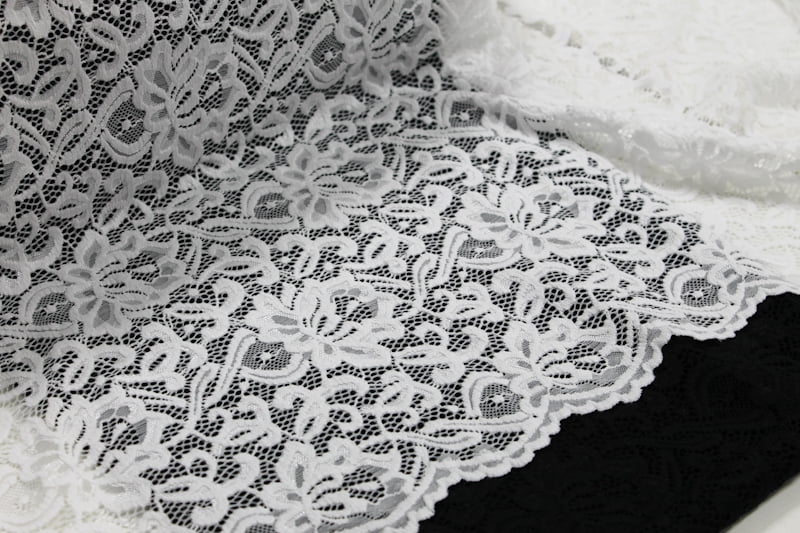 scalloped lace fabric by the yard