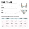 thumbnail image 4 of Kdxio Summer Stamp Print Women's 2 Piece High Waisted Wrap Spaghetti Strap Summer Swimsuit Bikini Set-Medium, 4 of 7