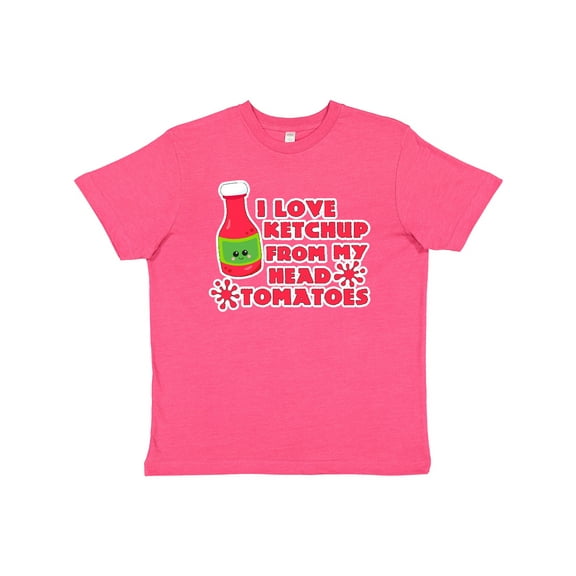 Inktastic I Love Ketchup From My Head Tomatoes Youth T-Shirt