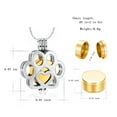 thumbnail image 4 of Personalize Stainless Steel Paw Print Urn Pendant Pet Memory Necklace for Dog Cat Cremation Ashes Keepsake Memorial Jewelry, 4 of 4