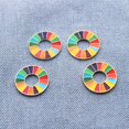 thumbnail image 1 of 5pc Enamal 17 Colors Sustainable Development Goals Brooch United Nations Sdgs Pin, 1 of 4