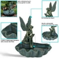 thumbnail image 3 of Sunnydaze Fairy Shell Bronze Fiberglass Outdoor Water Fountain, 3 of 14