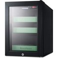 thumbnail image 2 of Summit Appliance LX114LG BeautiFridge Compact Cosmetics Cooler with Glass Door, Black; 0.85 cu.ft Capacity, Digital thermostat, Automatic defrost, Factory Installed Lock, Bottle Shelf, Removable Trays, 2 of 4