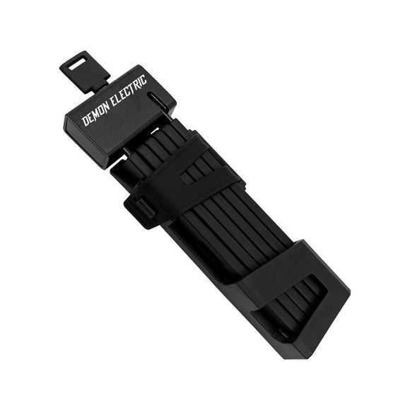 Demon Electric Verrouillage de vélo, Verrou pliable de 38 pouces pour vélo électrique, Verrou de vélo pliant en acier à haute résistance anti-vol