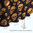 thumbnail image 6 of Black Orange Skull Pattern Shower Curtain 36"x72" ,Bathroom Decorative Shower Curtains Set with 12 Hooks,Modern Waterproof Washable Shower Curtain, 6 of 6