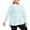 Aqua, variant on Womens Aqua Ribbed Long Sleeve Crew Neck Top Plus 2X