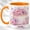 Orange, variant on Butterfly Cake Coffee Mug, Pink Floral Dessert Cup, Watercolor Birthday Cake Art Gift for Women, Garden Tea Party, Ceramic 11 Oz Mug