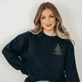 thumbnail image 3 of Embroidered Christmas Tree Outline - Women's Graphic Sweatshirt, 3 of 8