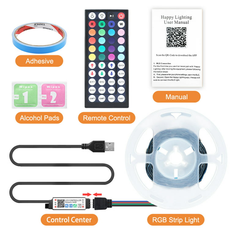LOENDE Smart App & Voice Controlled Multi-Color USB LED Light Strip,  6.5ft/2m, Waterproof 