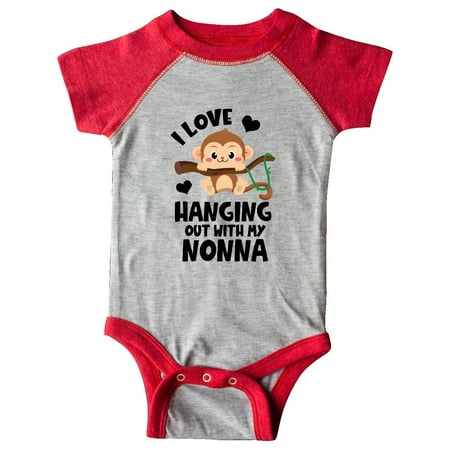 

Inktastic Monkey I Love Hanging out with My Nonna Gift Baby Boy or Baby Girl Bodysuit