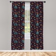 thumbnail image 3 of Ambesonne Octopus Curtains, Mermaid Style, Pair of 28"x63", Multicolor, 3 of 5
