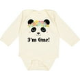 thumbnail image 3 of Inktastic First Birthday Panda 1 Year Old Girl Girls Long Sleeve Baby Bodysuit, 3 of 5