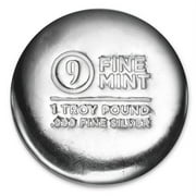 1 Troy Pound Cast-Poured Silver Round - 9Fine Mint