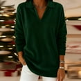thumbnail image 2 of Womens Pullover,Casual Fashion Fall Winter Solid Color Long Sleeve Lapel Loose Comfortable,Womens Fall Wear, 2 of 5
