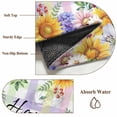 thumbnail image 6 of Spring Wildflowers Area Rugs 5'x7', Washable Small Throw Rugs for Laundry Room Playroom, Watercolor Floral Leaf Colorful Plaid Indoor Outdoor Rug Non-Slip Low Pile Carpet Runner Reversible Floor Mats, 6 of 8