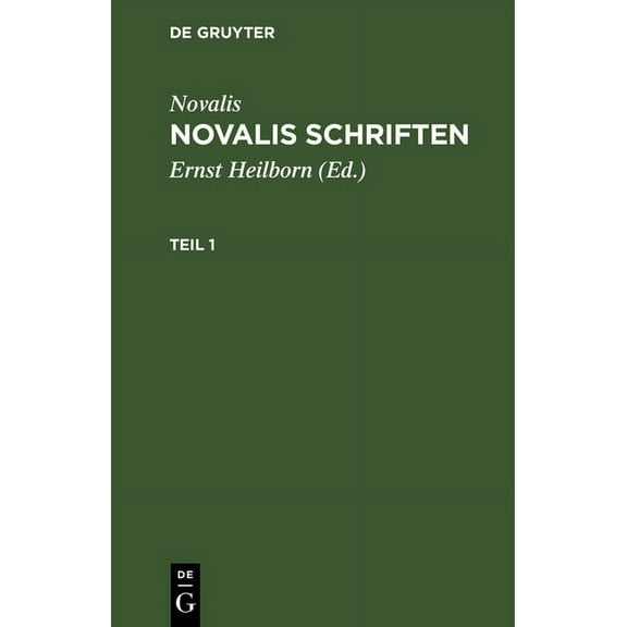 Novalis Schriften, (Hardcover)