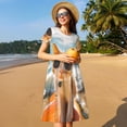 thumbnail image 4 of Naloa Surfing Cat Sun Print Womens Summer A-Line Dress with Pockets,Short Sleeve Dresses,Flowy Beach Swing Dress for Vacation Travel, 4 of 6