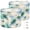 Color 2, variant on Drum Lampshades Tropical Coastal Palm Trees Boats Vibrant Blue Waters 13"x13"x10" Light Shade for Table Lamps Floor Lamp Shades Replacement Assembly Required