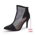 thumbnail image 7 of Pennysue Women's Sexy Mesh Heeled Boots Pointed Toe Stiletto Heels Sandals Dressy Ankle Boots for Dressy Party Black 8M, 7 of 7