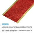 thumbnail image 4 of Unique Bargains Christmas Polyester Ribbon 2' 10 Yard Glitter Ribbon Gold Iron Wired Edge Easy to Shape DIY Crafts Red, 4 of 7