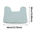 thumbnail image 3 of Toilet Rug U Shaped, Non Absorbent Chenille Bath Mat, Soft Plush Washable Toilet Mat for Bathroom, Quick Dry Low Pile Contour Rug 19.7"x15.7", 3 of 9
