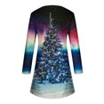 thumbnail image 4 of Patlollav Womens Christmas Christmas Tree Print Long Sleeve Dress Multicolor S, 4 of 6
