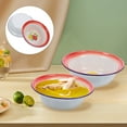 thumbnail image 4 of Shisuyan 5 Pcs Bols en Émail Bols Collations Camping Pique-Nique Bassine à Soupe Réutilisable Ensemble de Bols à Soupe, 4 of 8