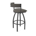 thumbnail image 2 of 861 Artemis 25" Swivel Counter Stool with Pewter Finish and Graph Chalice Seat and Back, 2 of 5