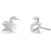 Boma Jewelry Sterling Silver Origami Crane Stud Earrings