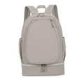 thumbnail image 4 of Mochila de tenis tipo duffel para portátil con capacidad para 3 raquetas y compartimento para zapatos gris, 4 of 8