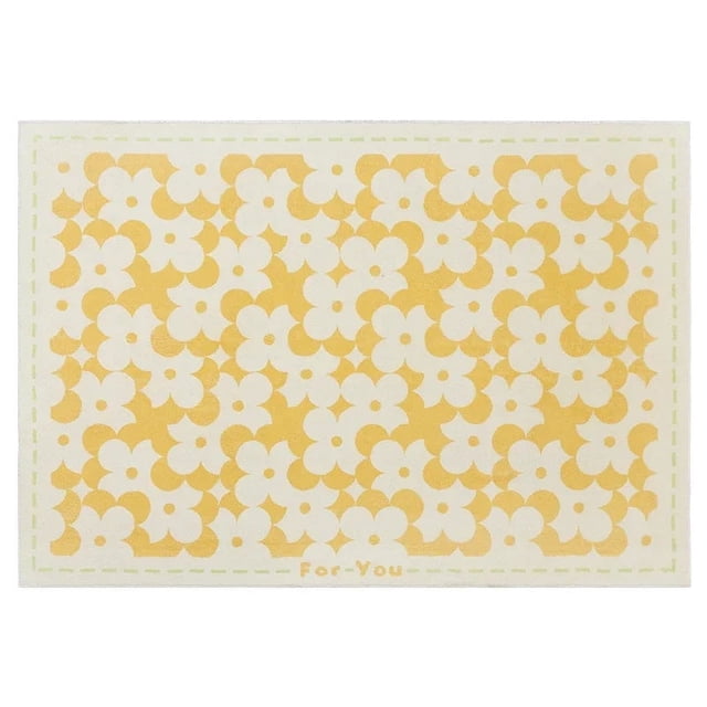 Fun Cute Flower Carpet Minimalist Children's Room Decoration Rug Comfortable Soft Bedroom Rugs Living Room Sofa Side Carpets 양탄자 My Lux Decor Round
