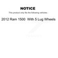 thumbnail image 2 of Transit Auto Front Rear Wheel Hub Bearings Assembly Disc Brake Rotors and Ceramic Pads Shoes Kit (10Pc) for Car 2012 Ram 1500 4WD with 5 Lug Wheels - Left Right Side (Driver Passenger) KBB-110736, 2 of 2