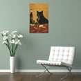 thumbnail image 5 of Black Cat Drinking Wine Poster Poster Cool Artworks Painting Wall Art Canvas Prints Hanging Picture Home Decor Posters Gift 08x12inch(20x30cm), 5 of 6