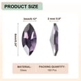 thumbnail image 2 of Uxcell 180 Pcs Horse Eye Shape Rhinestones, 3 x 6 mm Point Back Rhinestone Beads for Jewelry Making Crafts Costume Crystal Embellishments, Violet, 2 of 6