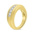 thumbnail image 4 of 14kt Yellow Gold Mens Round Diamond Wedding Channel Set Band Ring 1/2 Cttw, 4 of 4