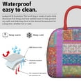 thumbnail image 3 of Lunch Bag Lunch Box for Women Reusable Insulated Lunch Cooler Bags,Large Capacity for Work Travel Picnic,Water-Resistant Pioneer Pieced Patchwork Lunch Tote Bag Gifts for Woman Mom Red, 3 of 6