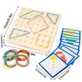 thumbnail image 3 of Meitianfacai Wooden Geoboard Montessori Toy Math Education Chart Toy Create Figures Shapes, 3 of 9