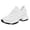 White, variant on Men Mesh Platform Height Increasing Sneakers Lace Up Non Slip Sole Travel Workout Casual Footwear