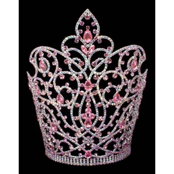 #16178 - Caped Crown Light Rose and AB - 10"