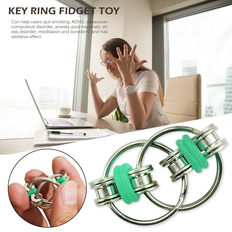 Buy 2 PCS Keychain Spinner, Metal Keychain Fidget Toy, Key Chain