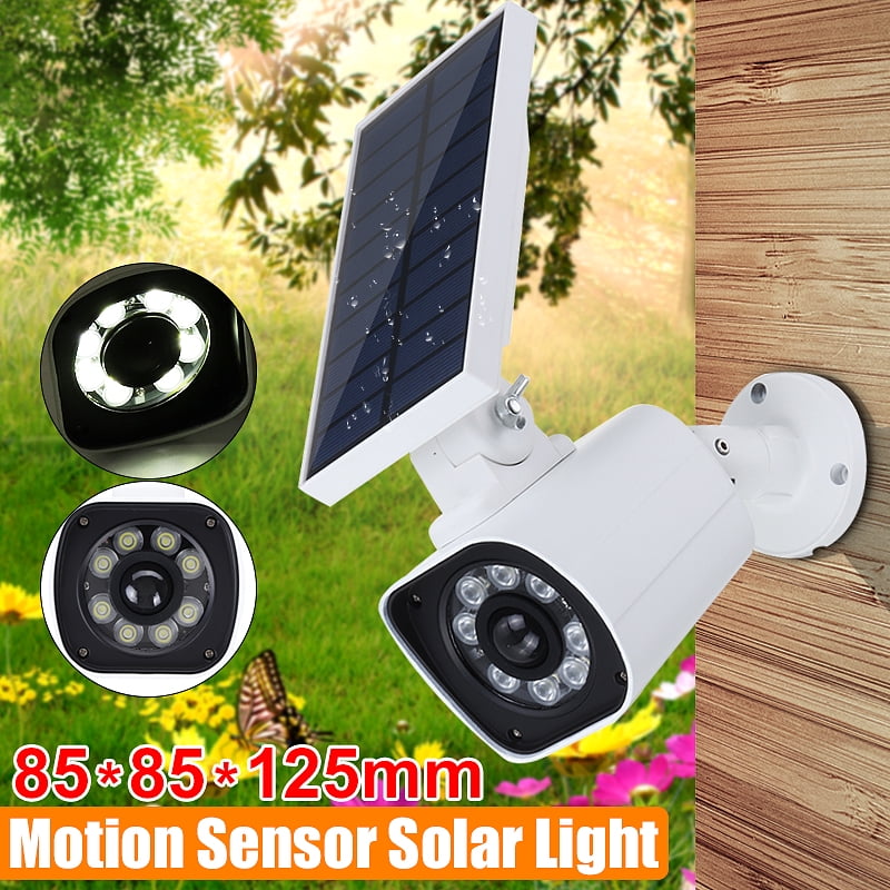 1000LM Solar Power LED Light Dummy Fake Security Camera Wall Lamp Motion Sensor