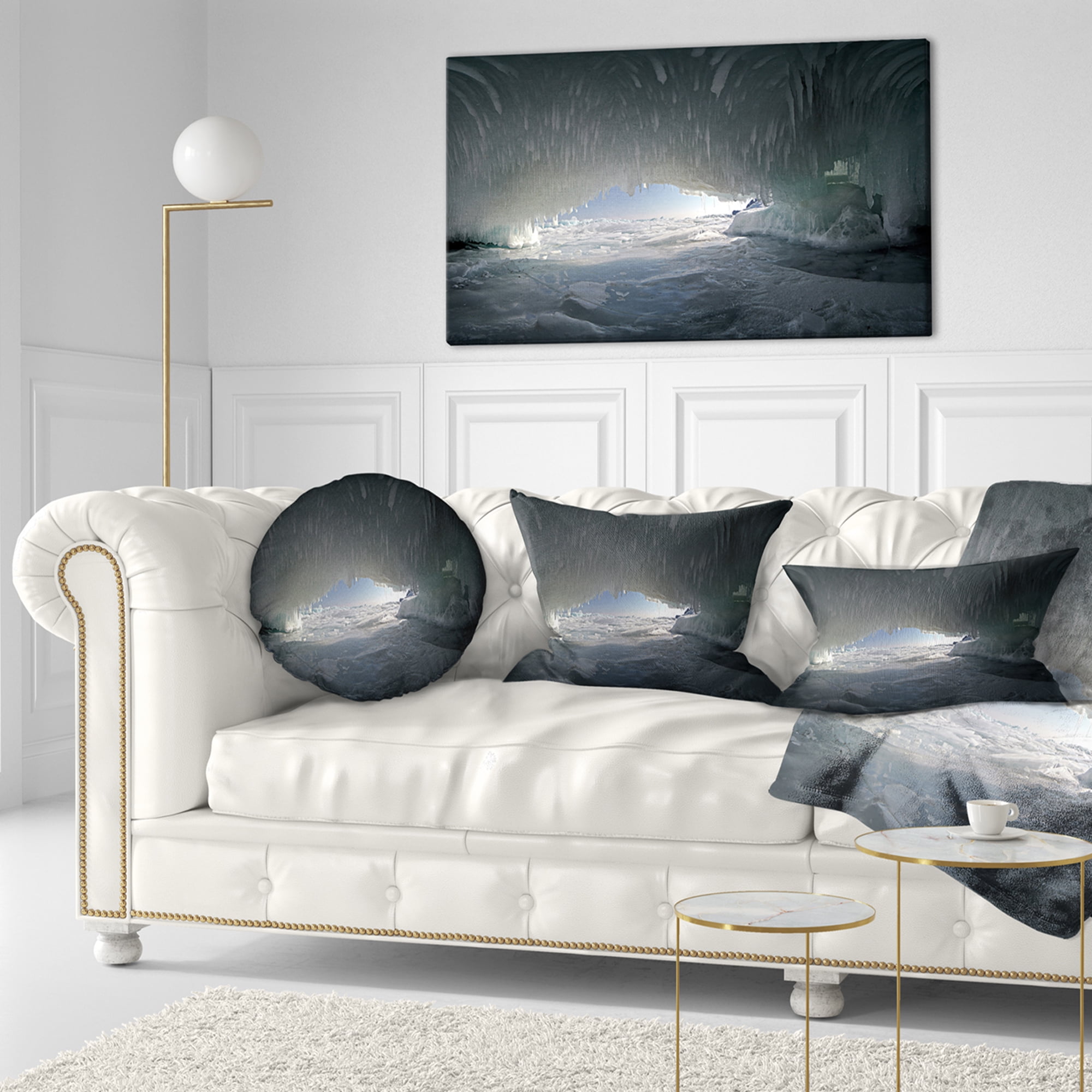 Designart 12" x 20" Multi-color Polyester Throw Pillow