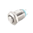 thumbnail image 1 of Interruptor de botón metálico momentáneo Uxcell cabeza alta 12mm diámetro de montaje 1NO 3-6V luz LED azul, 1 of 5