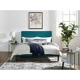 thumbnail image 2 of Contemporary Modern Urban Designer Bedroom King Size Headbaord, Fabric, Aqua Blue, 2 of 4